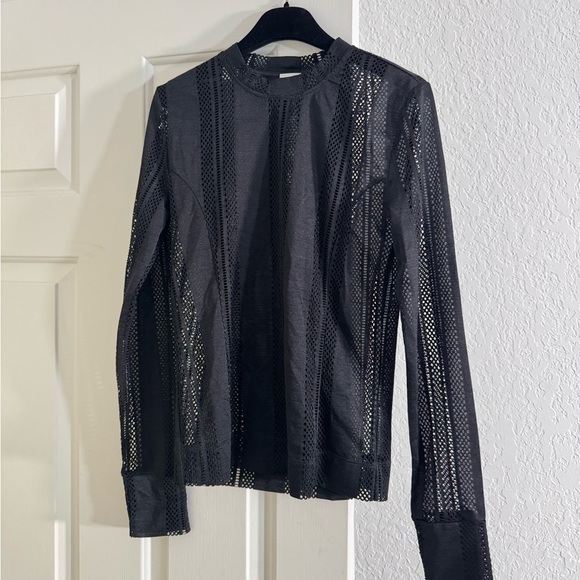 GANNI Mesh Mock Turtleneck - Picture 2 of 7